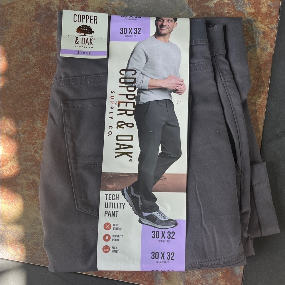 Copper & Oak Men's Gray Tech Utility NWT 30 x 32
